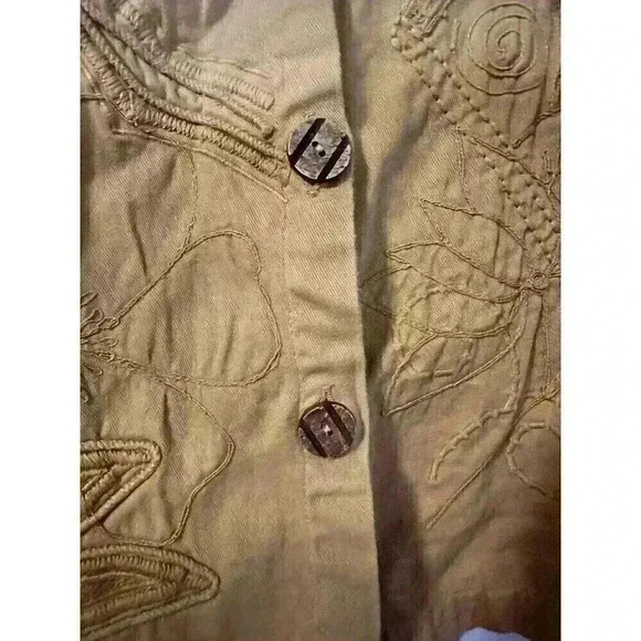 West End Yellow Ombre Embroidered Jacket Women's Medium - Picture 5 of 5